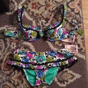 Betsey Johnson petal pusher bikini